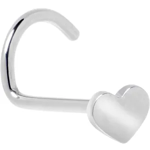20 Gauge 1/4 ASTM F-136 Implant Grade Titanium Heart Threadless Left Side Nose Screw