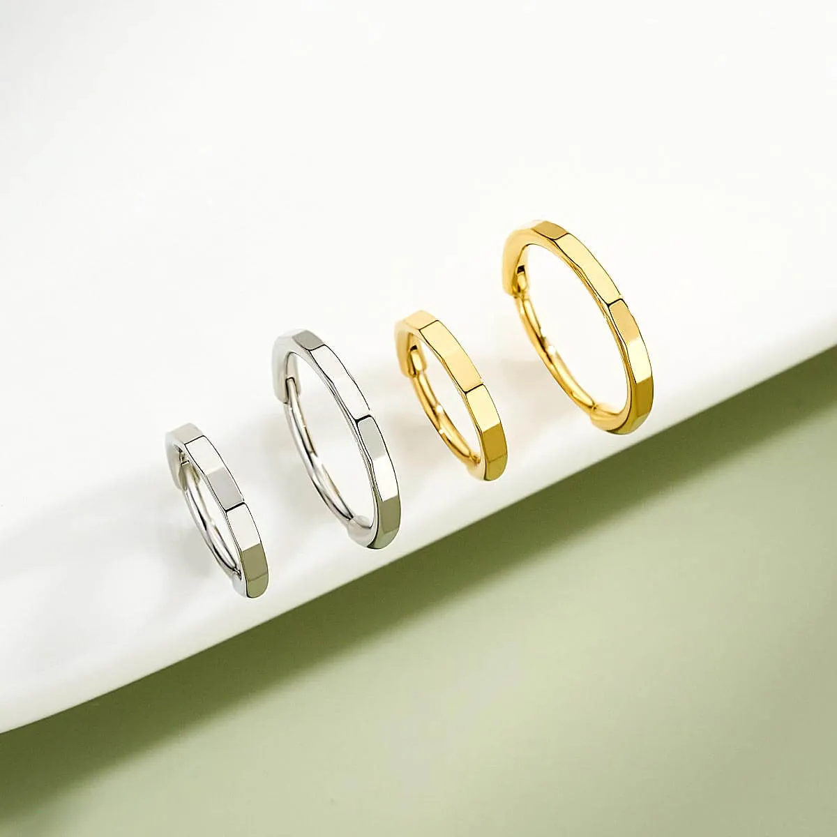 20G Rectangular Cut Hinged Segment Nose Ring