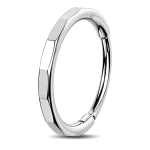 20G Rectangular Cut Hinged Segment Nose Ring