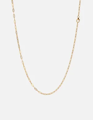 2.5mm Volt Link Cable Chain Necklace, 14k Gold