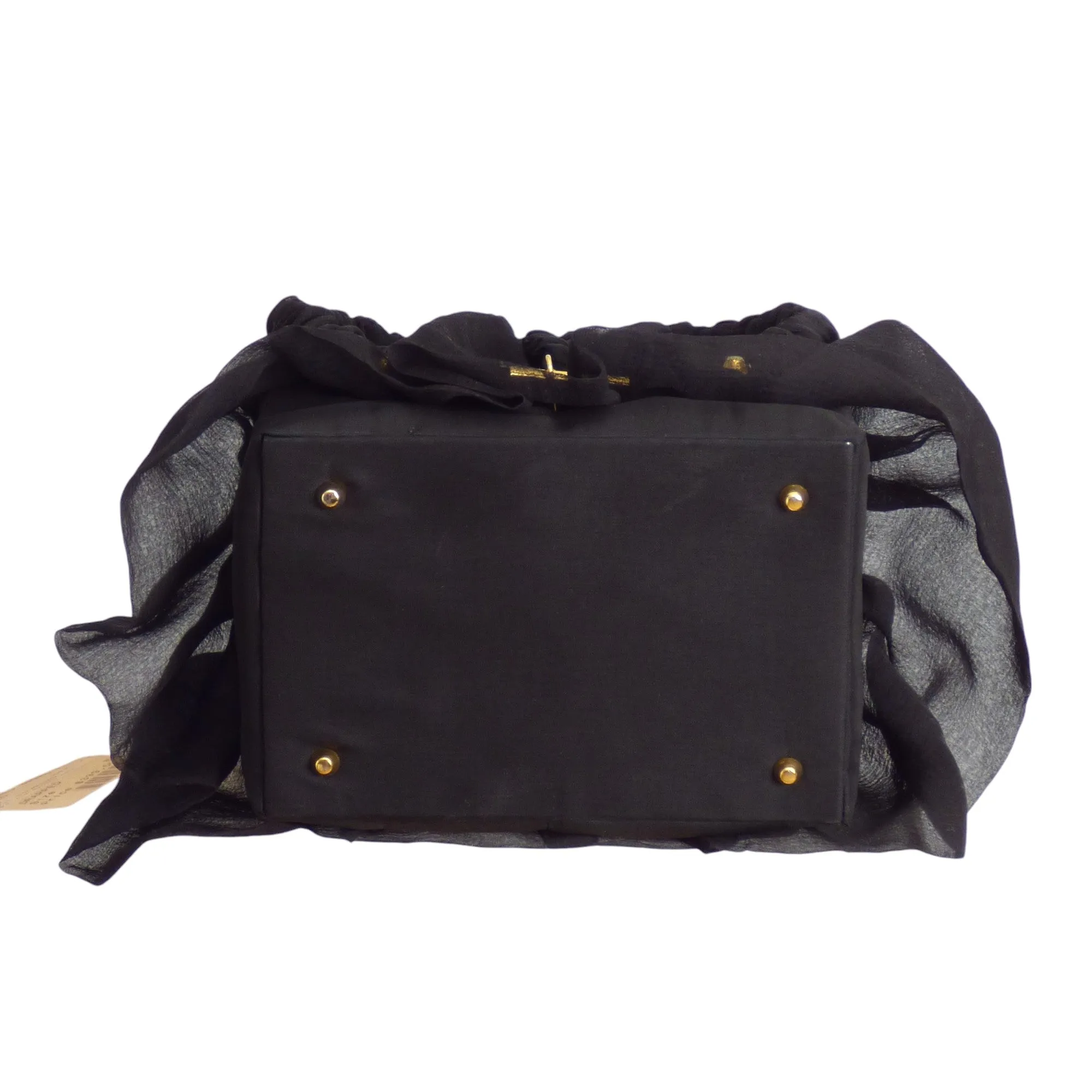 31 FEVRIER- NWT 1990s Black Chiffon Box Purse