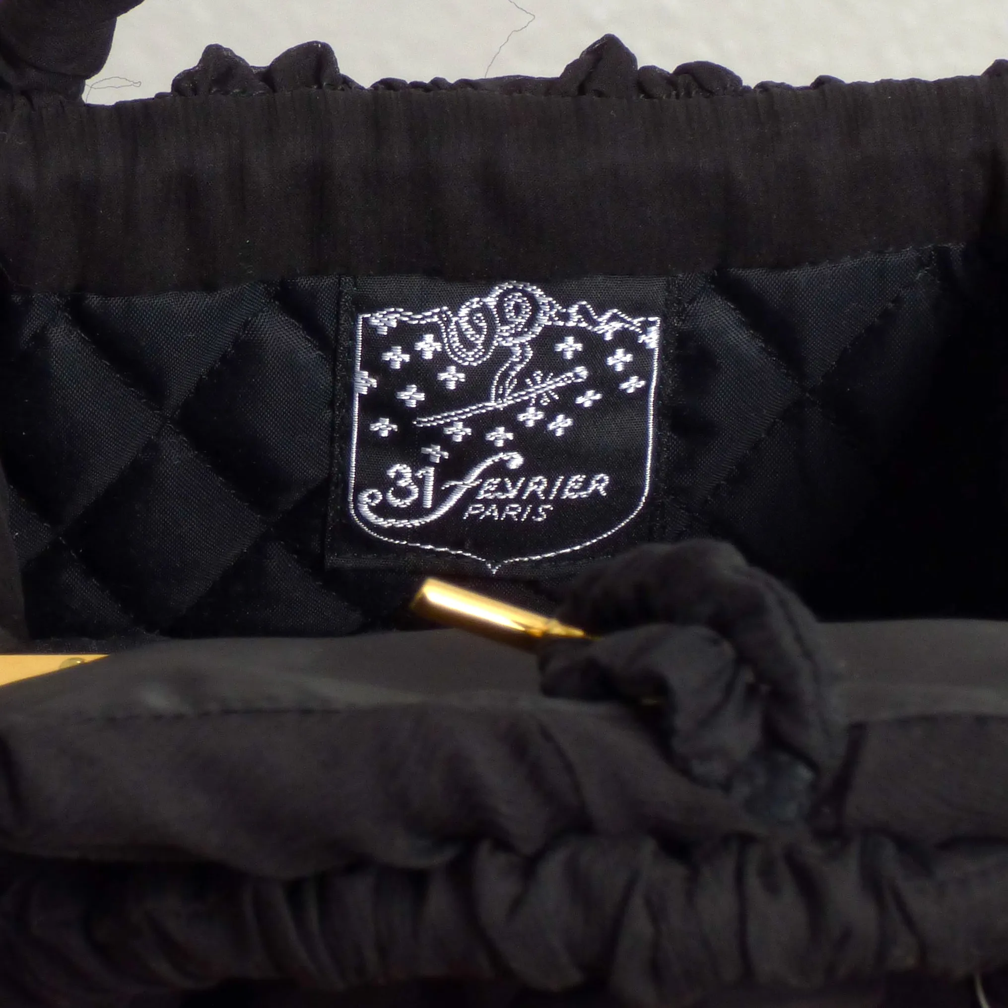 31 FEVRIER- NWT 1990s Black Chiffon Box Purse