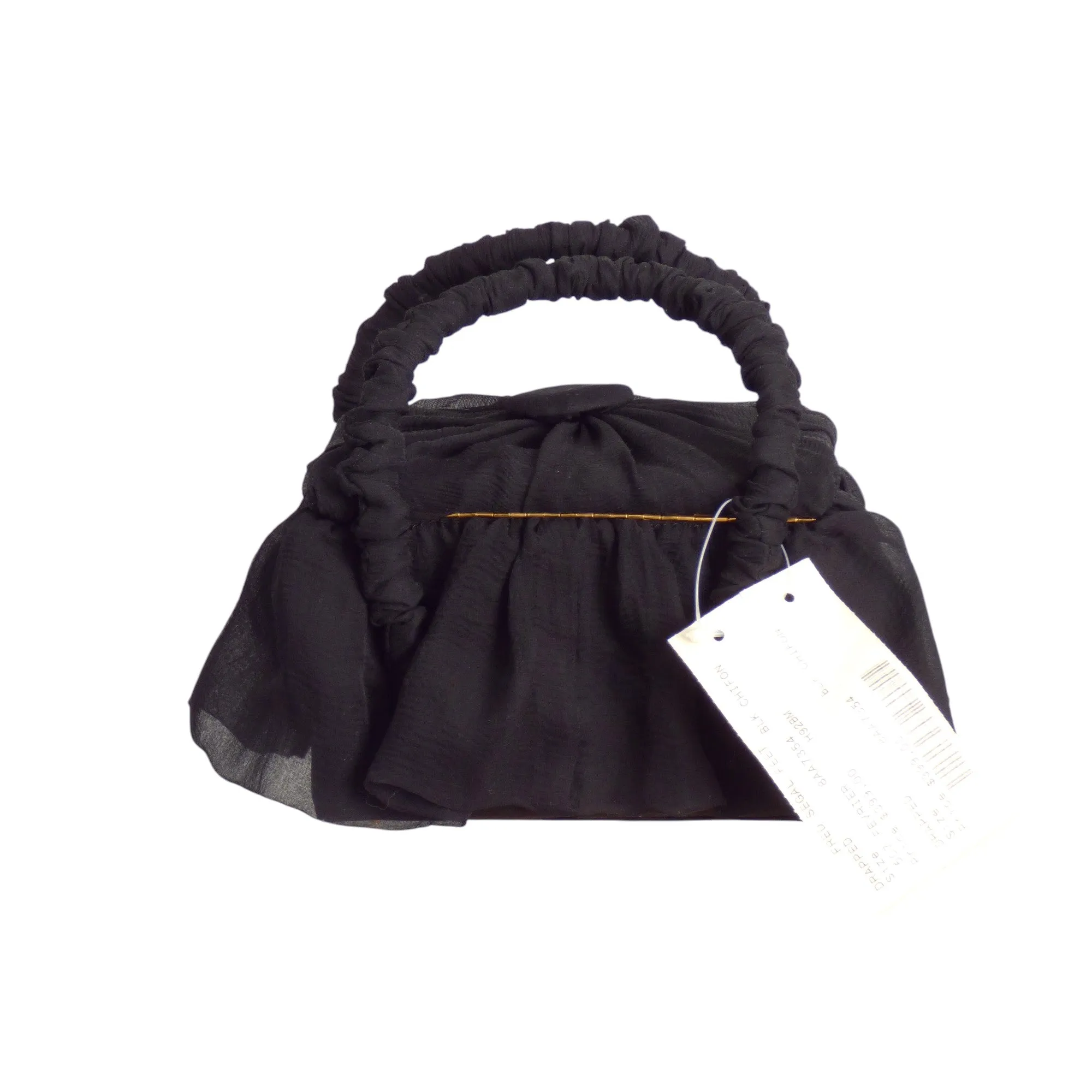 31 FEVRIER- NWT 1990s Black Chiffon Box Purse