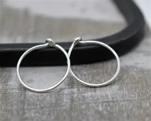 3/4” Silver Hoops