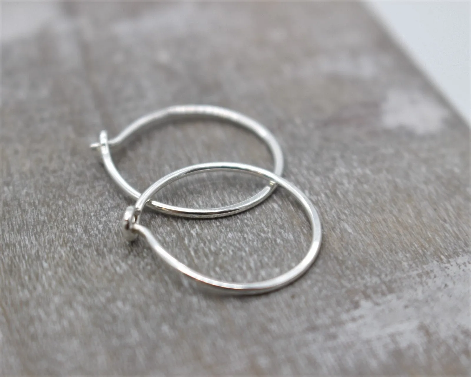 3/4” Silver Hoops