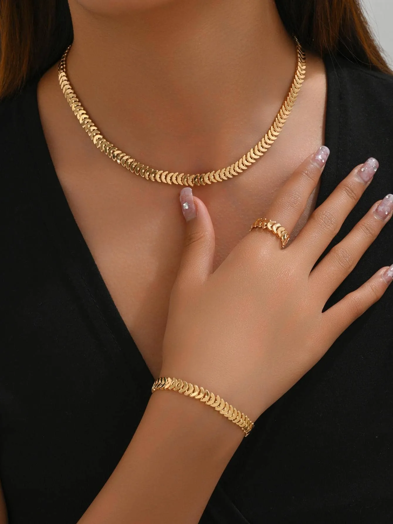 3pcs/set Minimalist Jewelry Set - Gold
