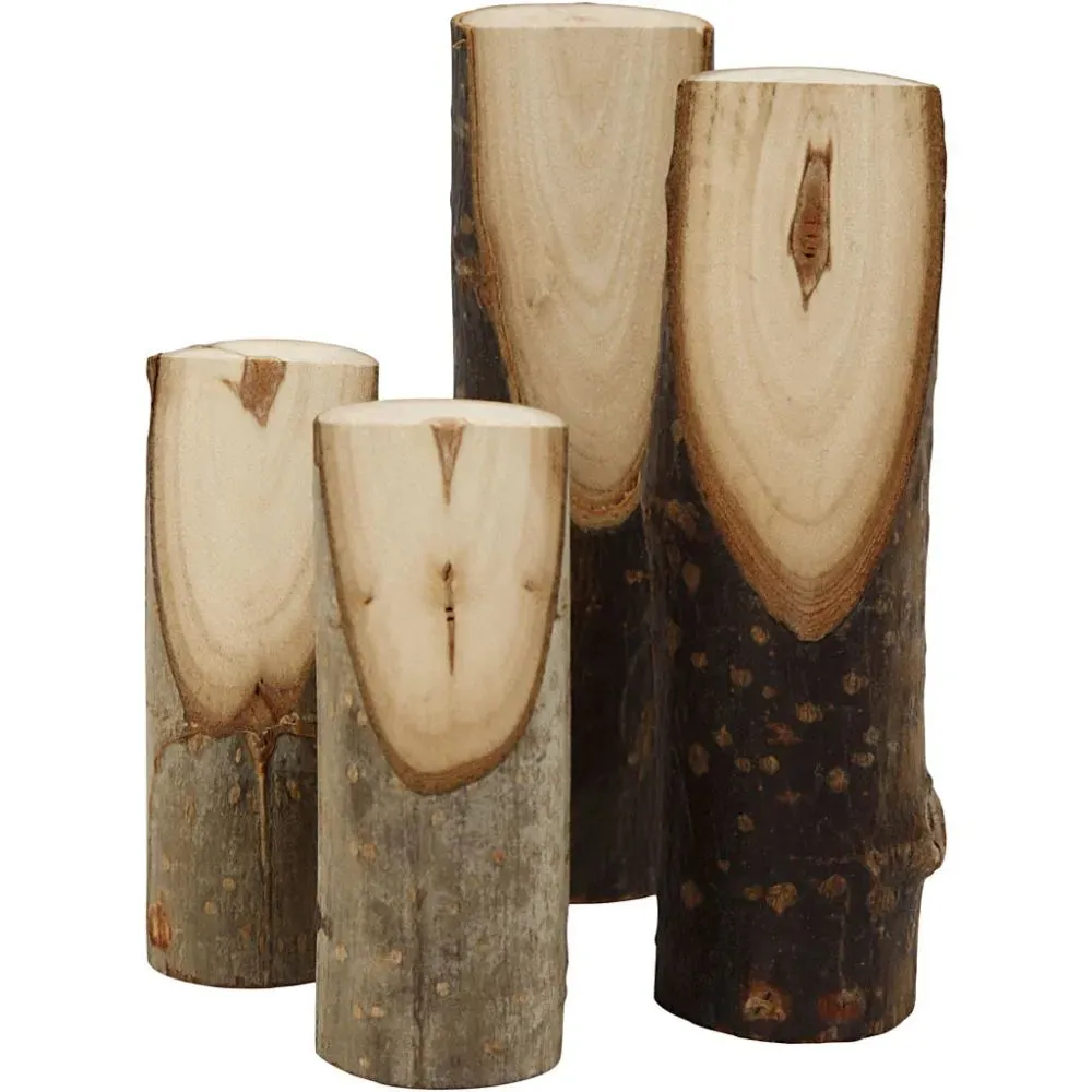 4 x Decorative Tree Branch Cut at An Angle Christmas Crafts