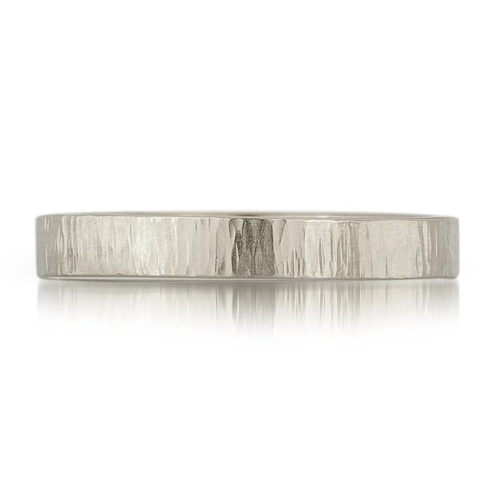 4mm Bark Texture Wedding Band