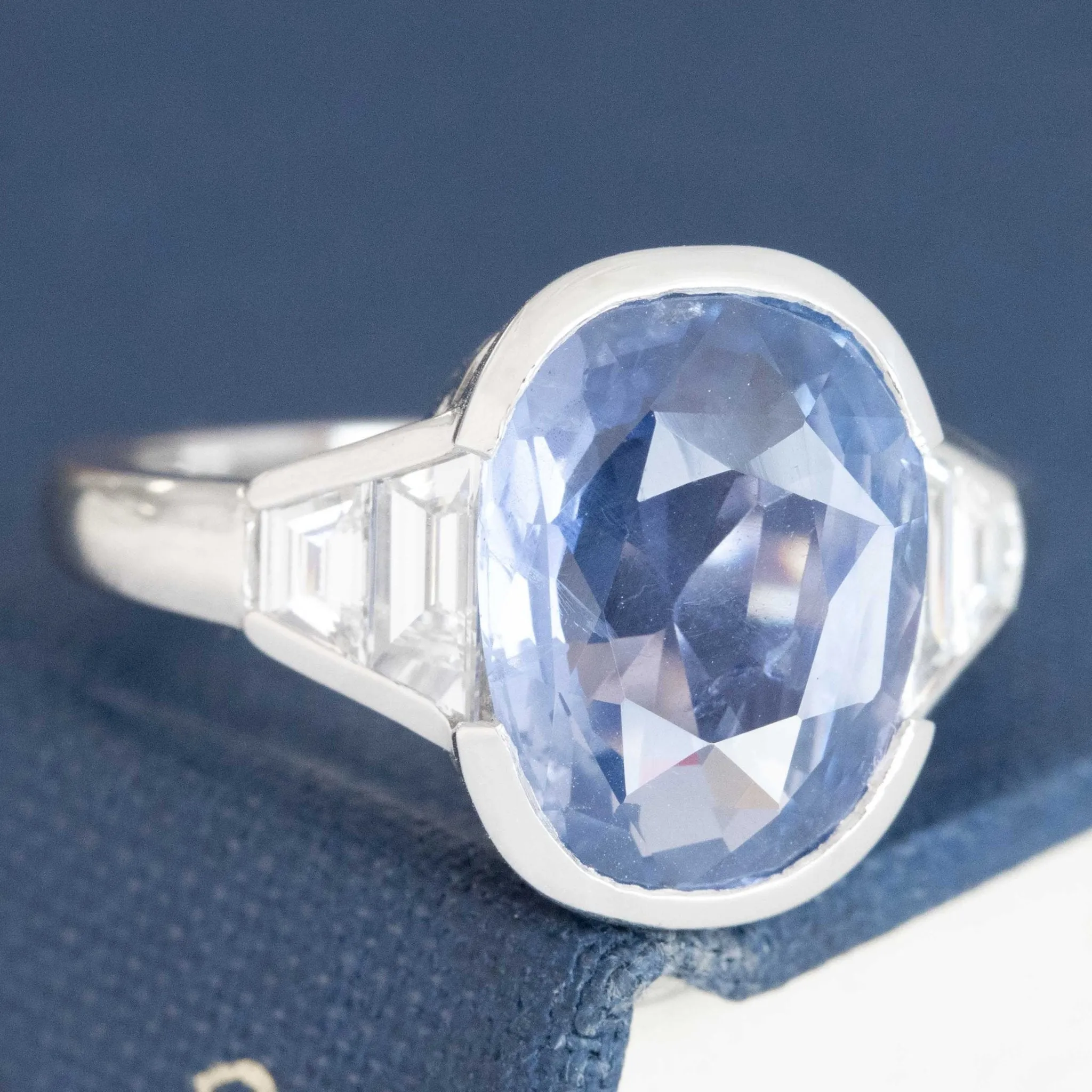 5.42ctw Ceylon No-Heat Sapphire & Diamond Ring