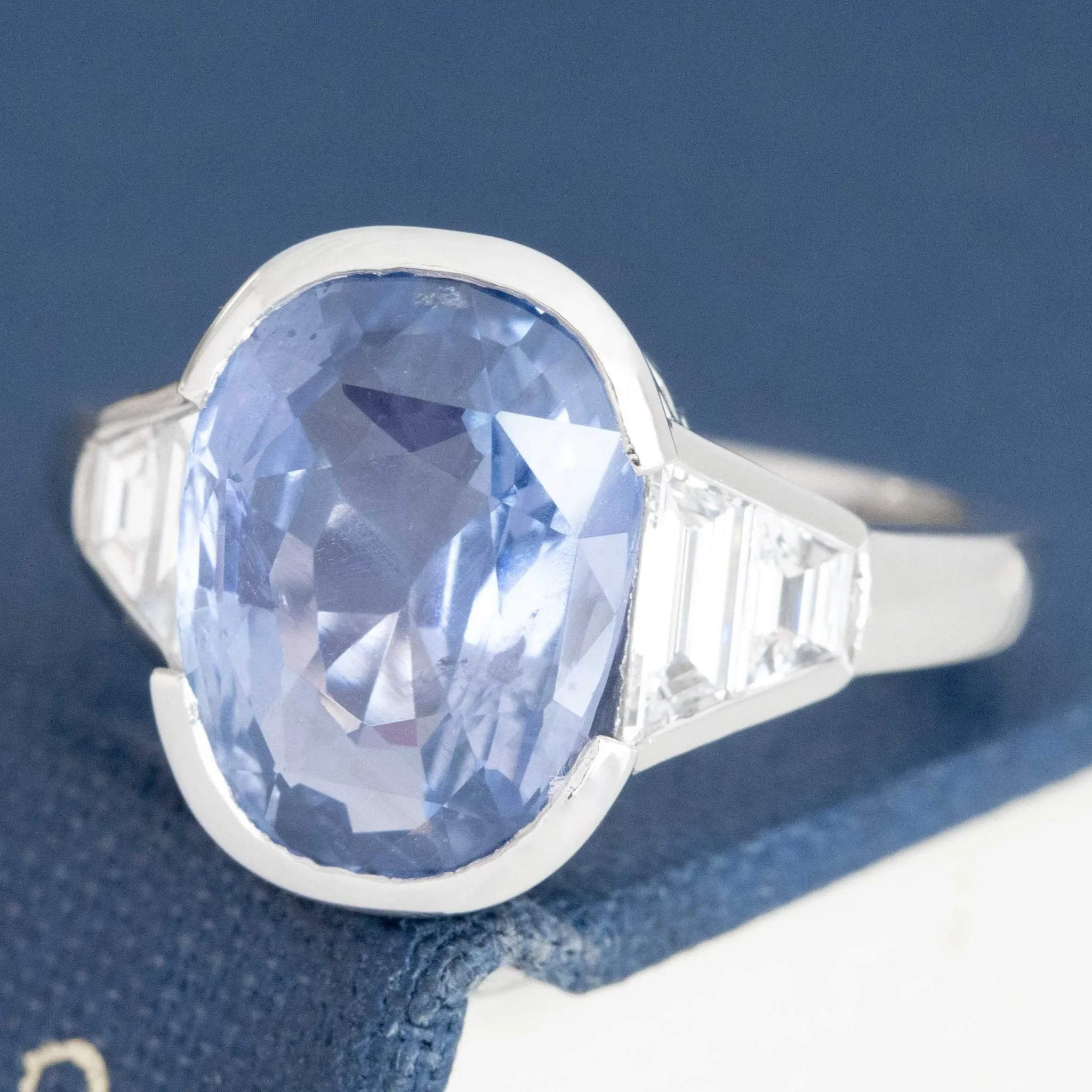 5.42ctw Ceylon No-Heat Sapphire & Diamond Ring