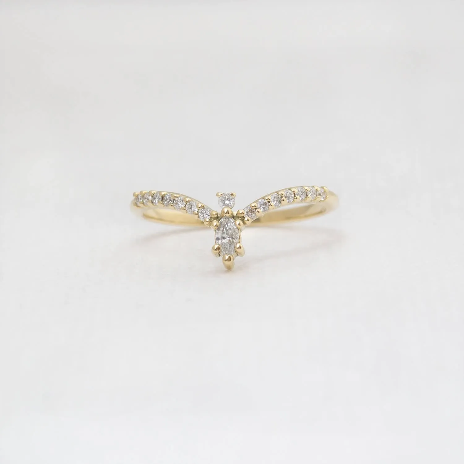 Abigail Marquise Chevron Diamond ring
