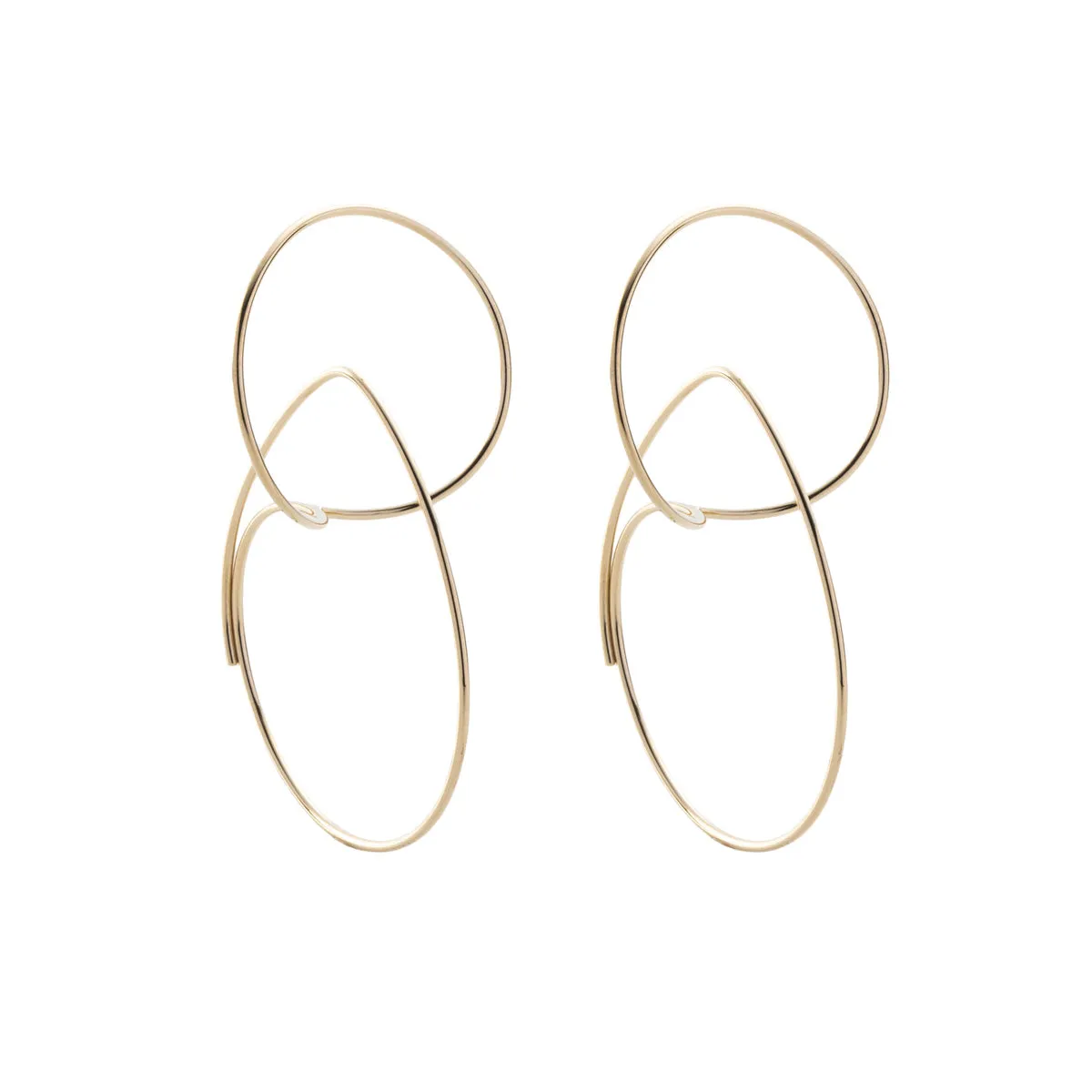ALL ABOUT BASICS Double Hoop Floating Earring Medium size