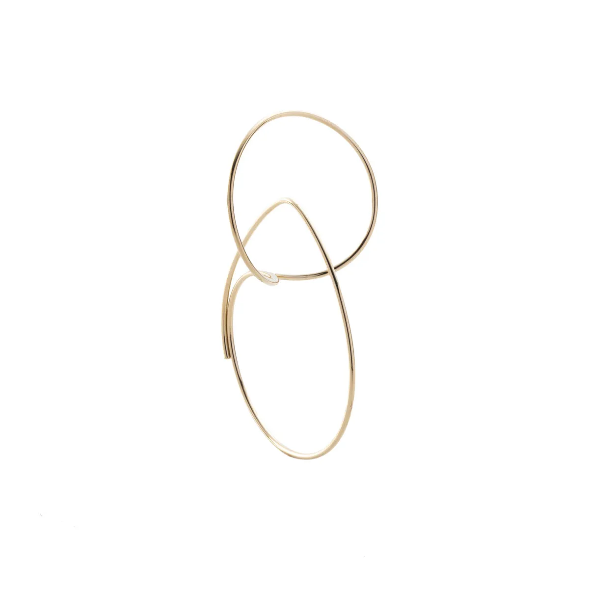 ALL ABOUT BASICS Double Hoop Floating Earring Medium size