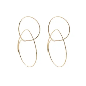 ALL ABOUT BASICS Double Hoop Floating Earring Medium size