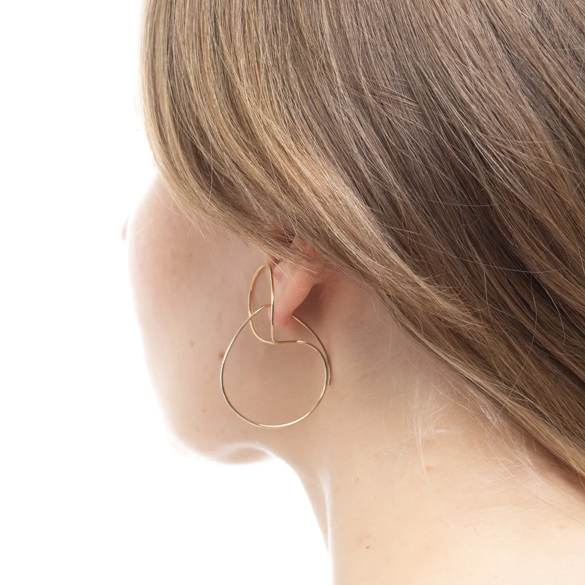 ALL ABOUT BASICS Double Hoop Floating Earring Medium size