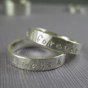 Always and forever silver ring