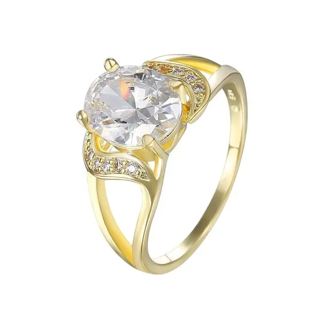 Amethyst Gemstone Engagement Ring Women Wedding Jewelry