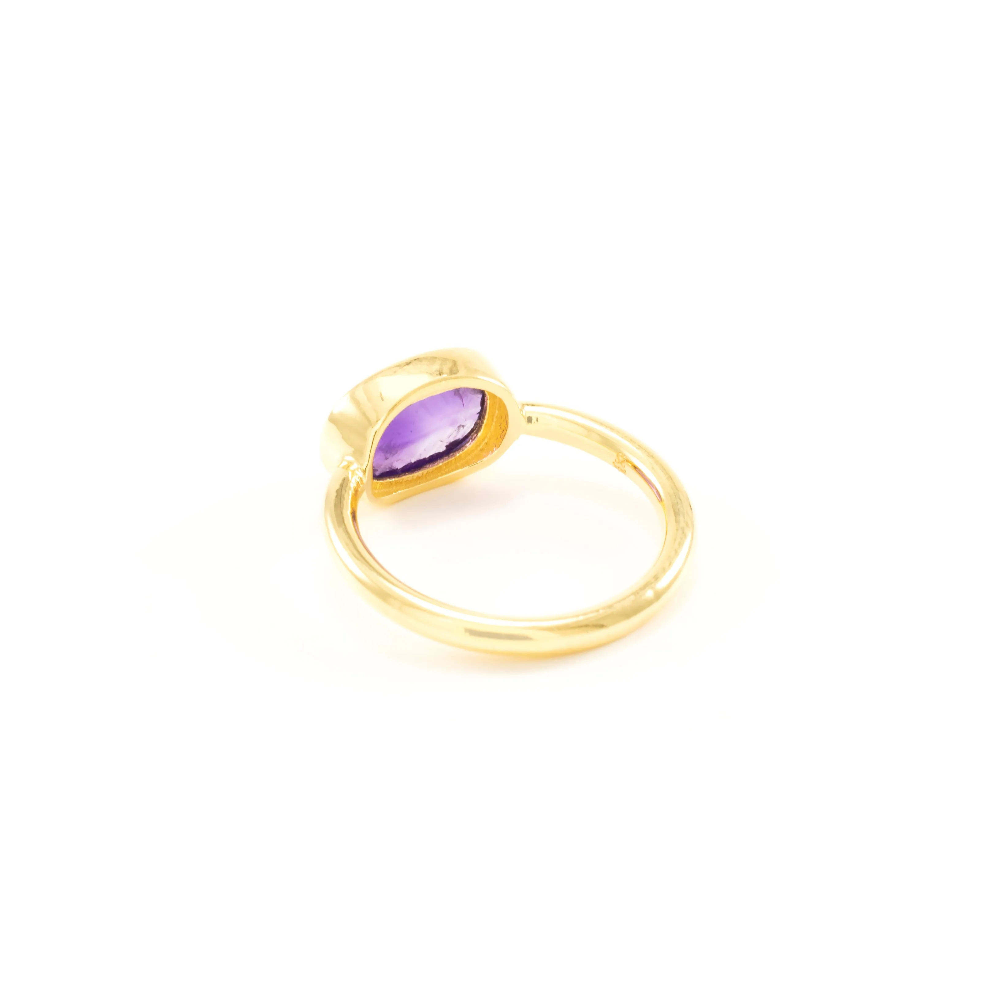 Amethyst Higher Consciousness Minimalist Ring