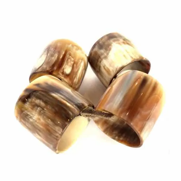 Ankole Horn Napkin Rings - Set of 4