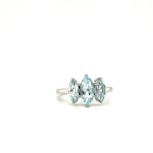 Aquamarine Ring in .925 Sterling Silver KSR - 14215