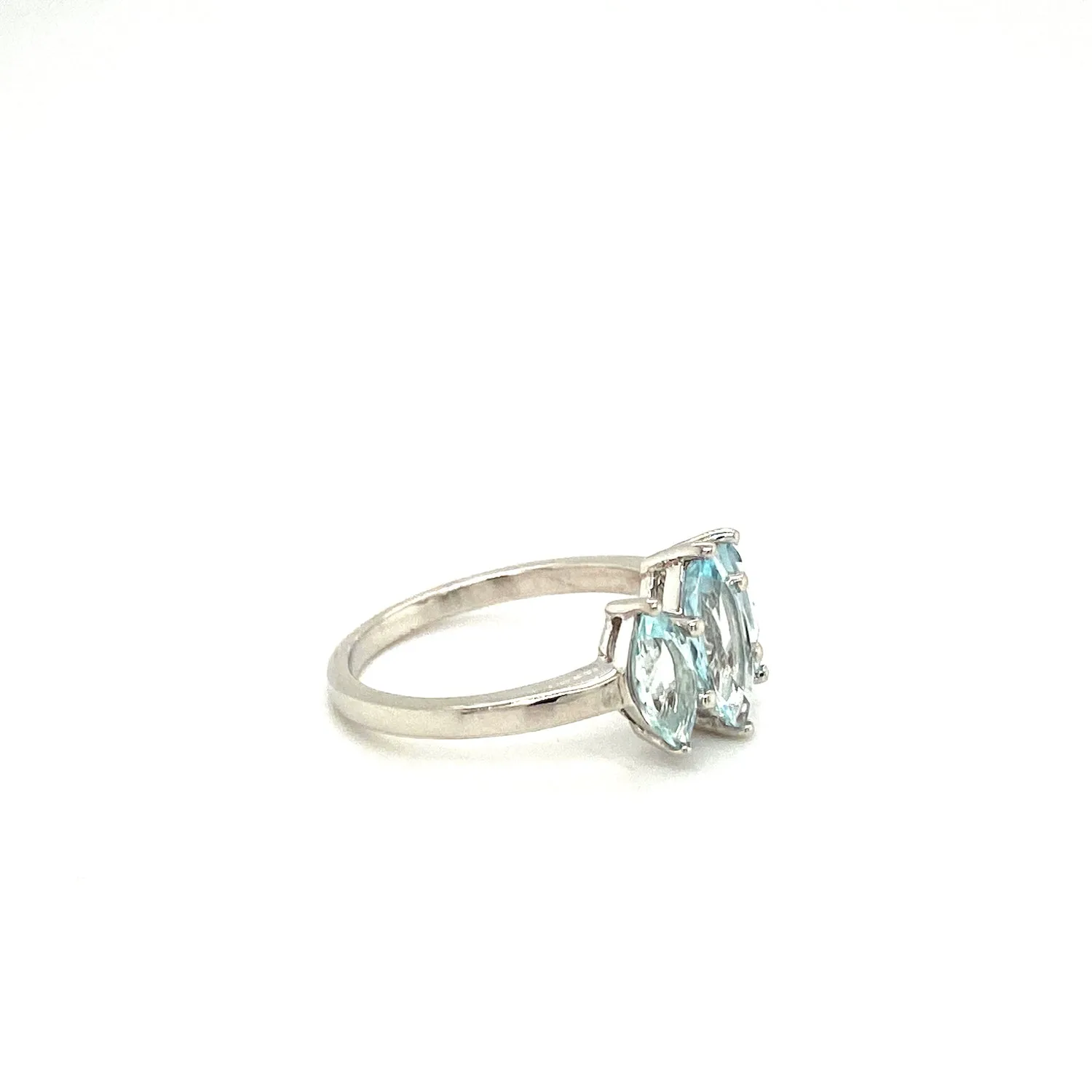 Aquamarine Ring in .925 Sterling Silver KSR - 14215