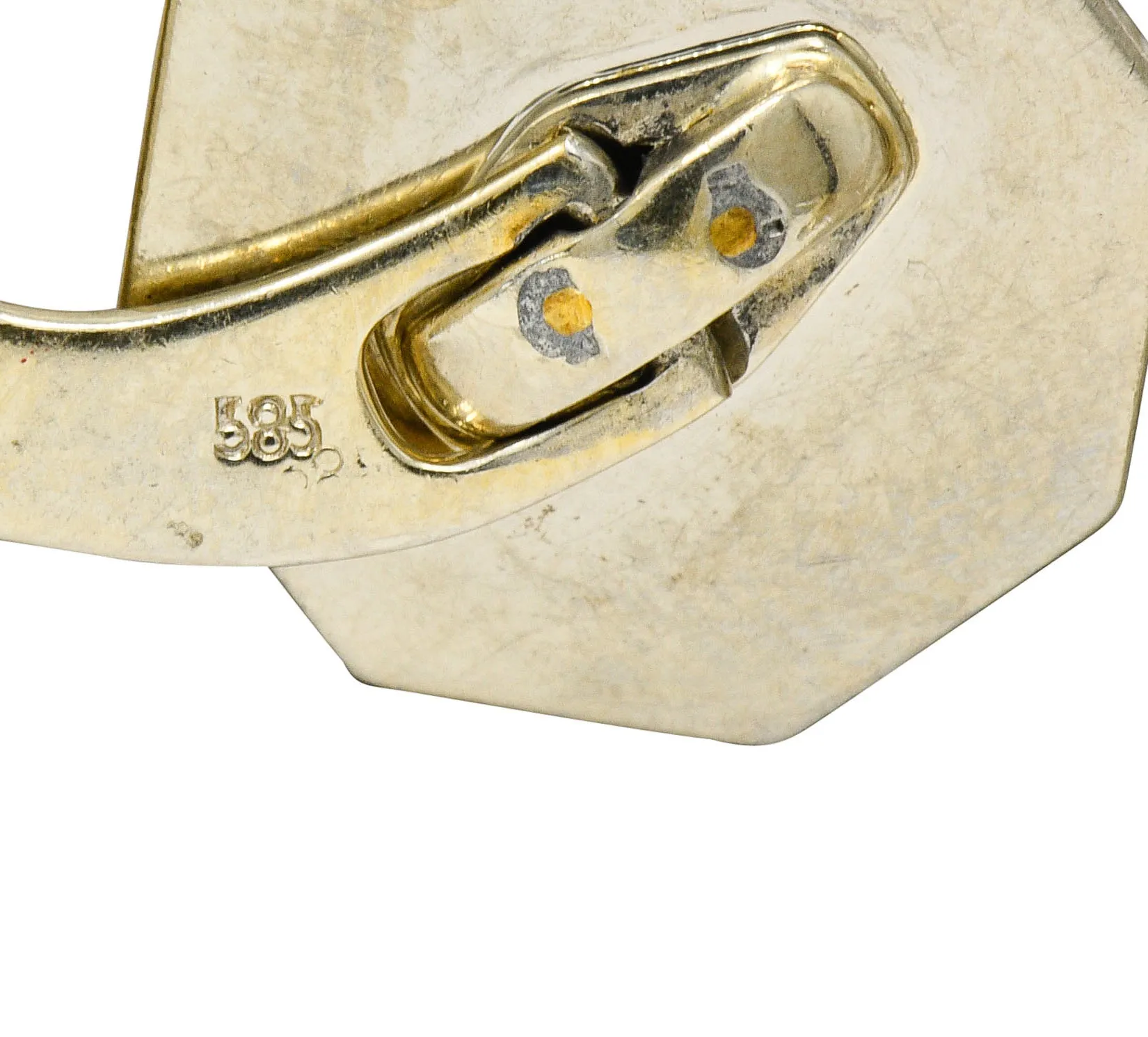 Art Deco 0.52 CTW Diamond 14 Karat White Gold Men's Cufflinks