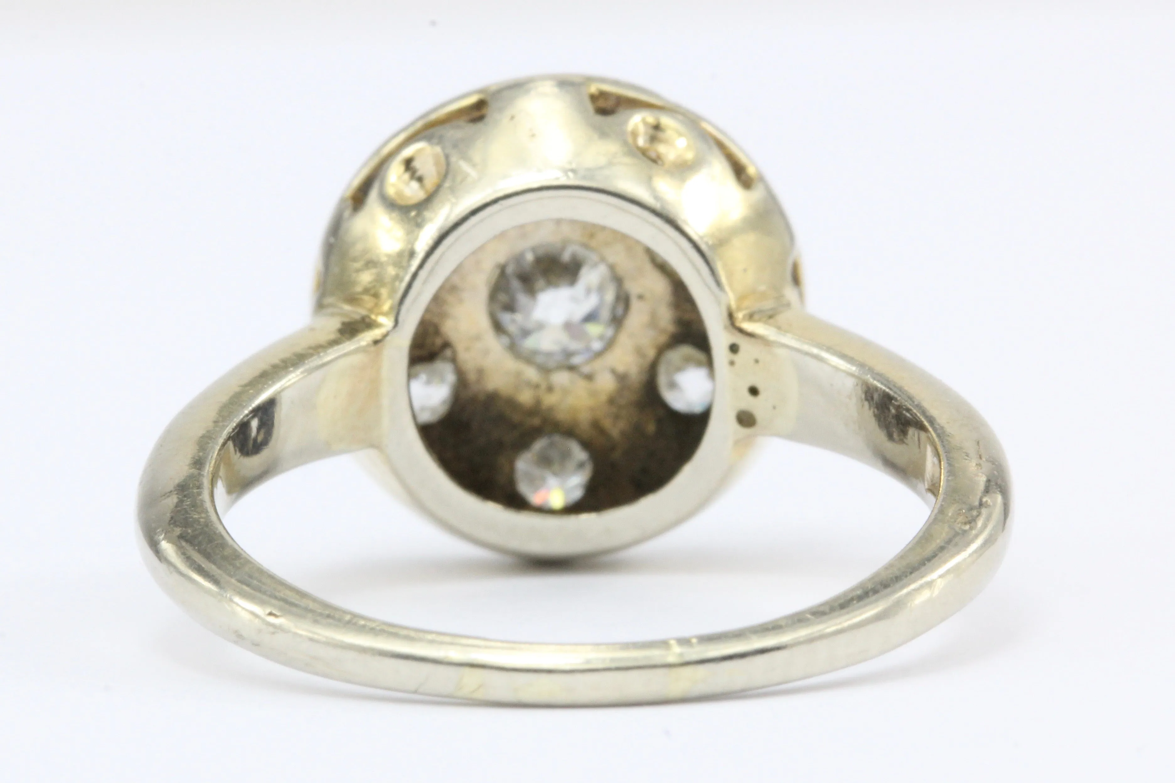 Art Deco 14K Gold Old European Cut Diamond Engagement Ring c. 1920's