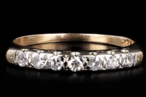 Art Deco 14K White & Yellow Gold .15 CTW Single Cut Diamond Band