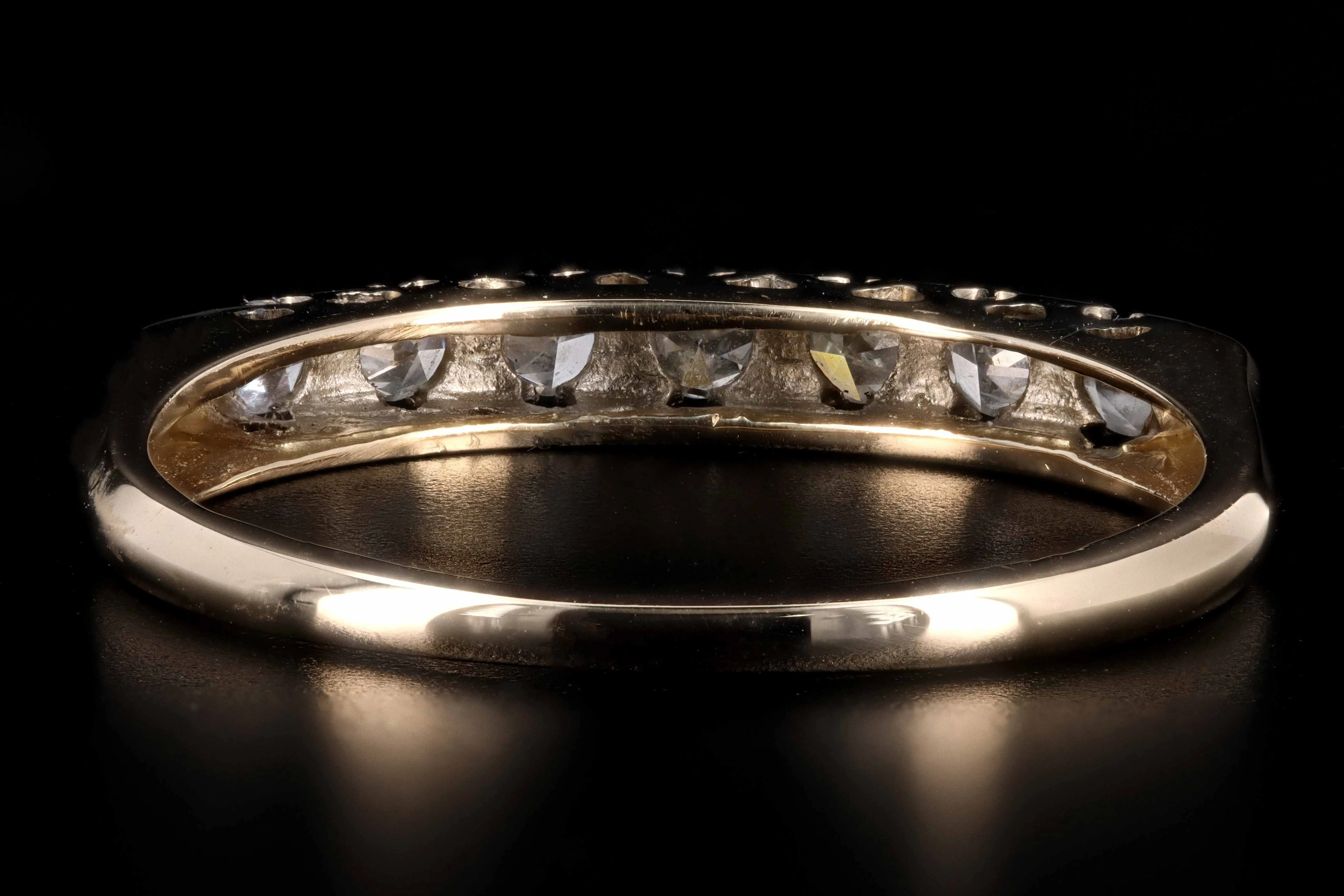 Art Deco 14K White & Yellow Gold .15 CTW Single Cut Diamond Band