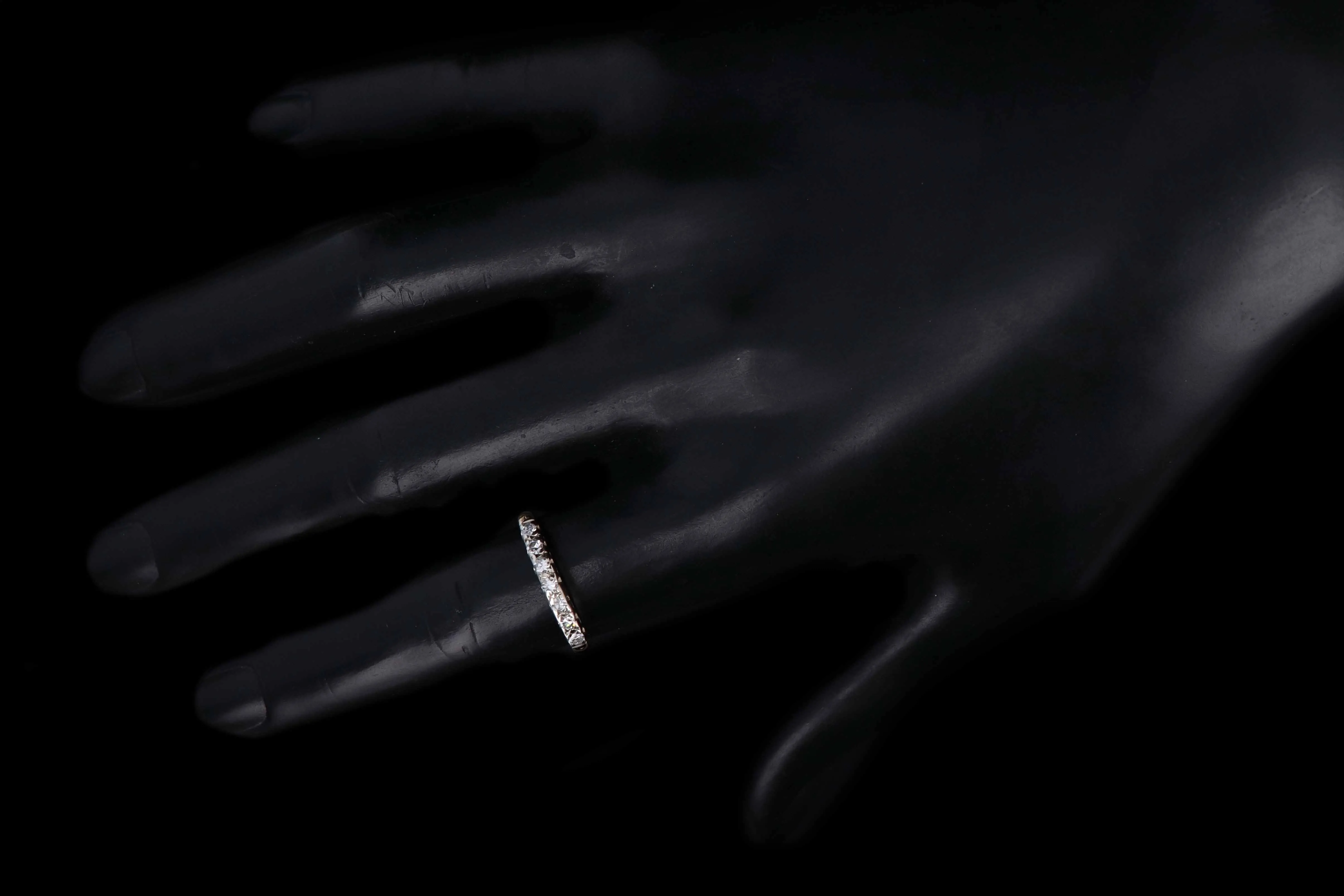 Art Deco 14K White & Yellow Gold .15 CTW Single Cut Diamond Band