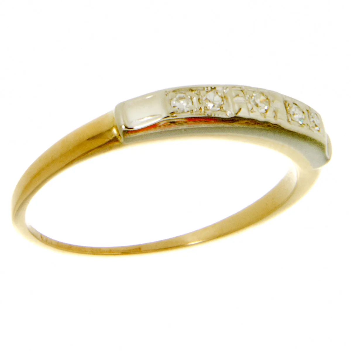 Art Deco 14kt & Platinum Diamond Bridal Set