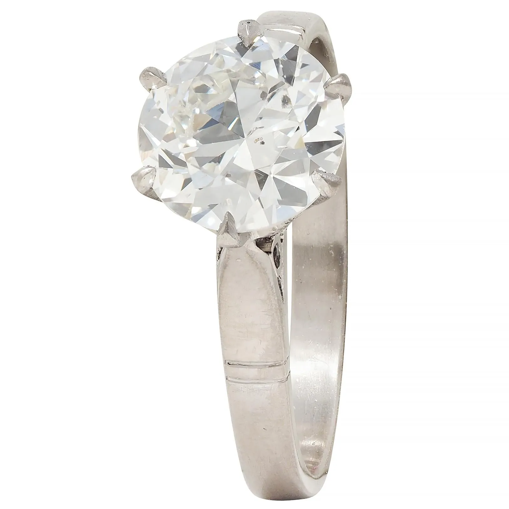 Art Deco 1.76 CTW Old European Cut Diamond Platinum Vintage Solitaire Engagement Ring GIA