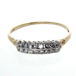 Art Deco 2 Row Diamond Anniversary Band