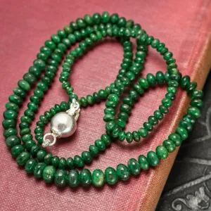 Art Deco 50ct Emerald Bead Necklace