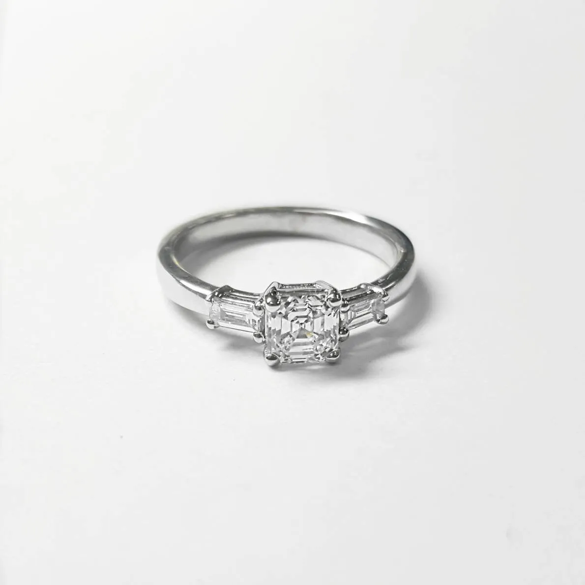 Art Deco Asscher Cut Engagement Ring
