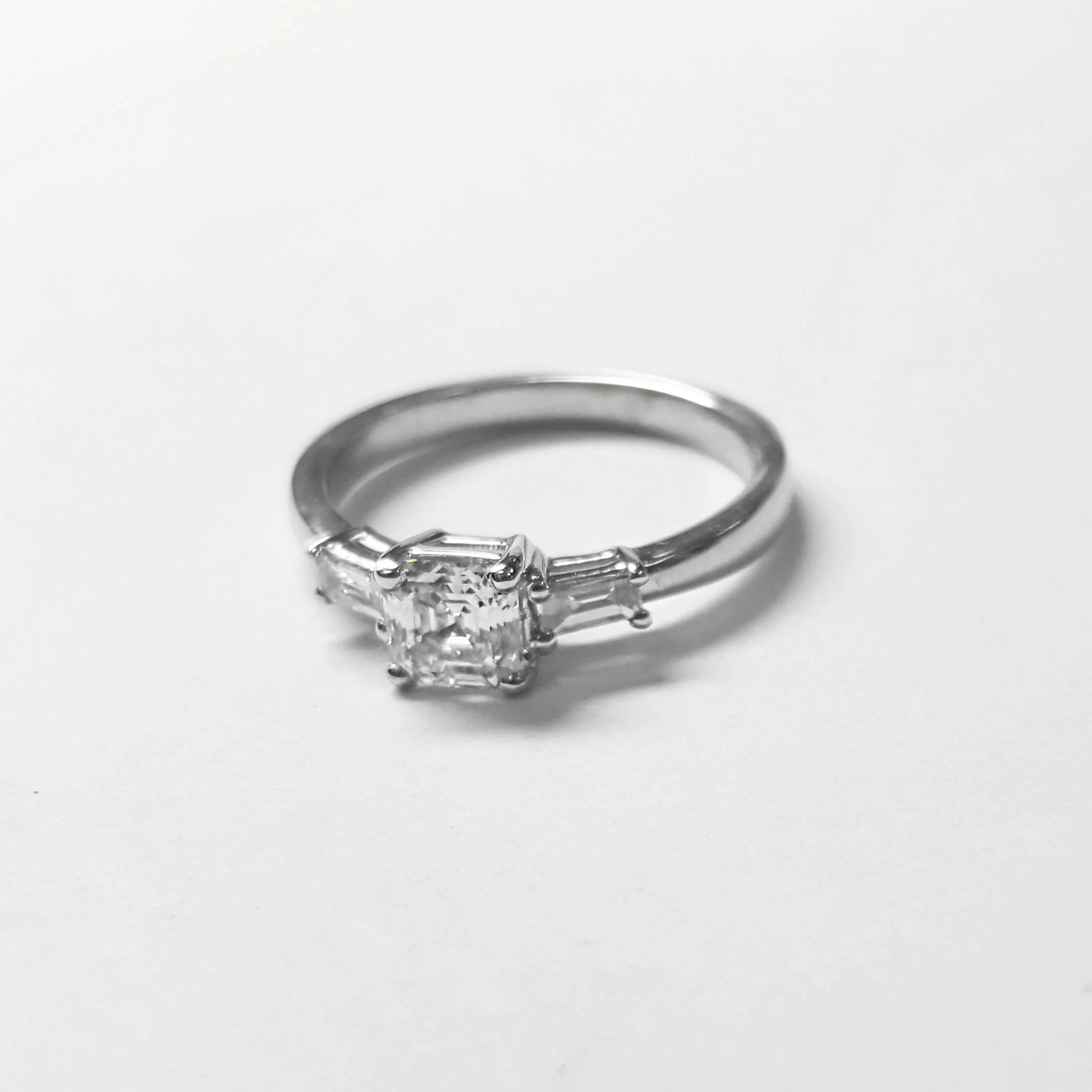 Art Deco Asscher Cut Engagement Ring