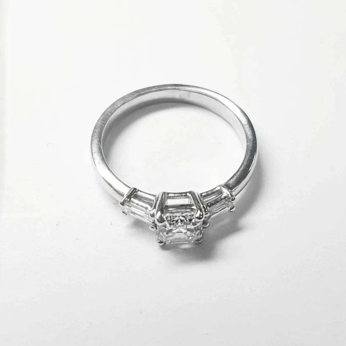 Art Deco Asscher Cut Engagement Ring