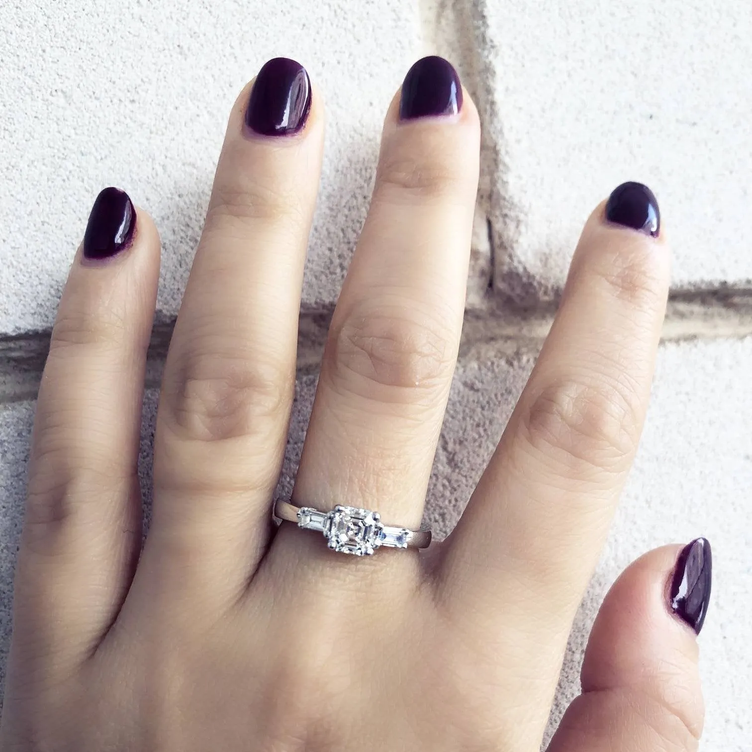 Art Deco Asscher Cut Engagement Ring