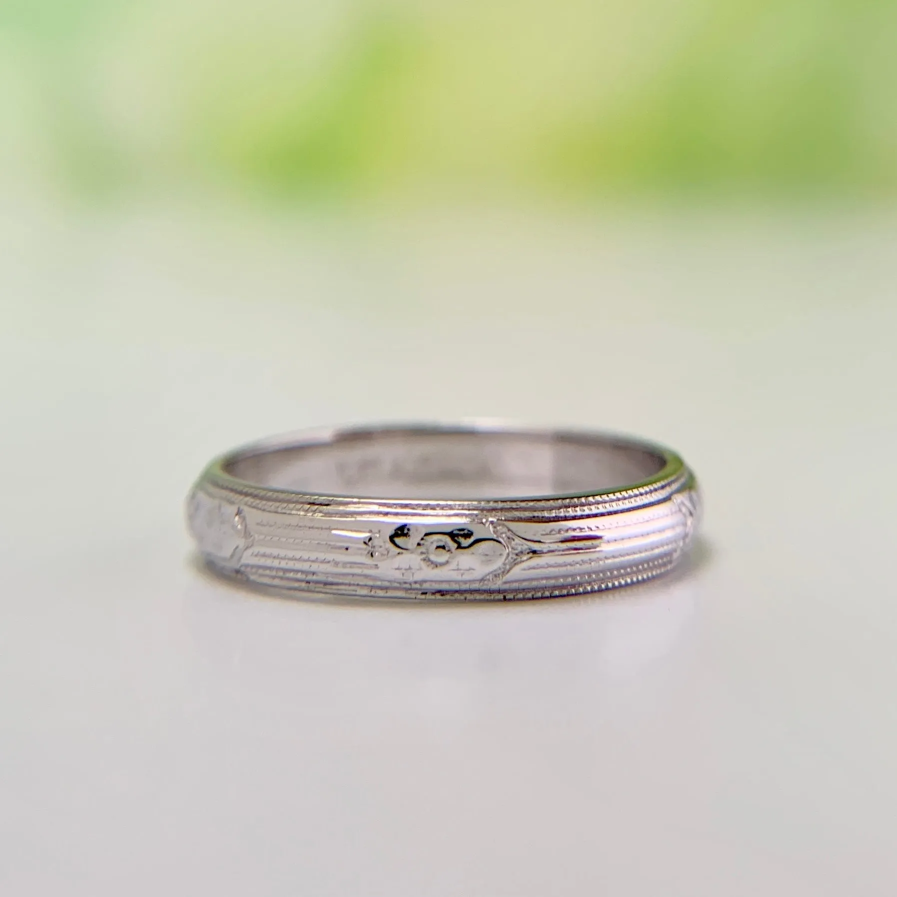 Art Deco Belais Orange Blossom Band 18k