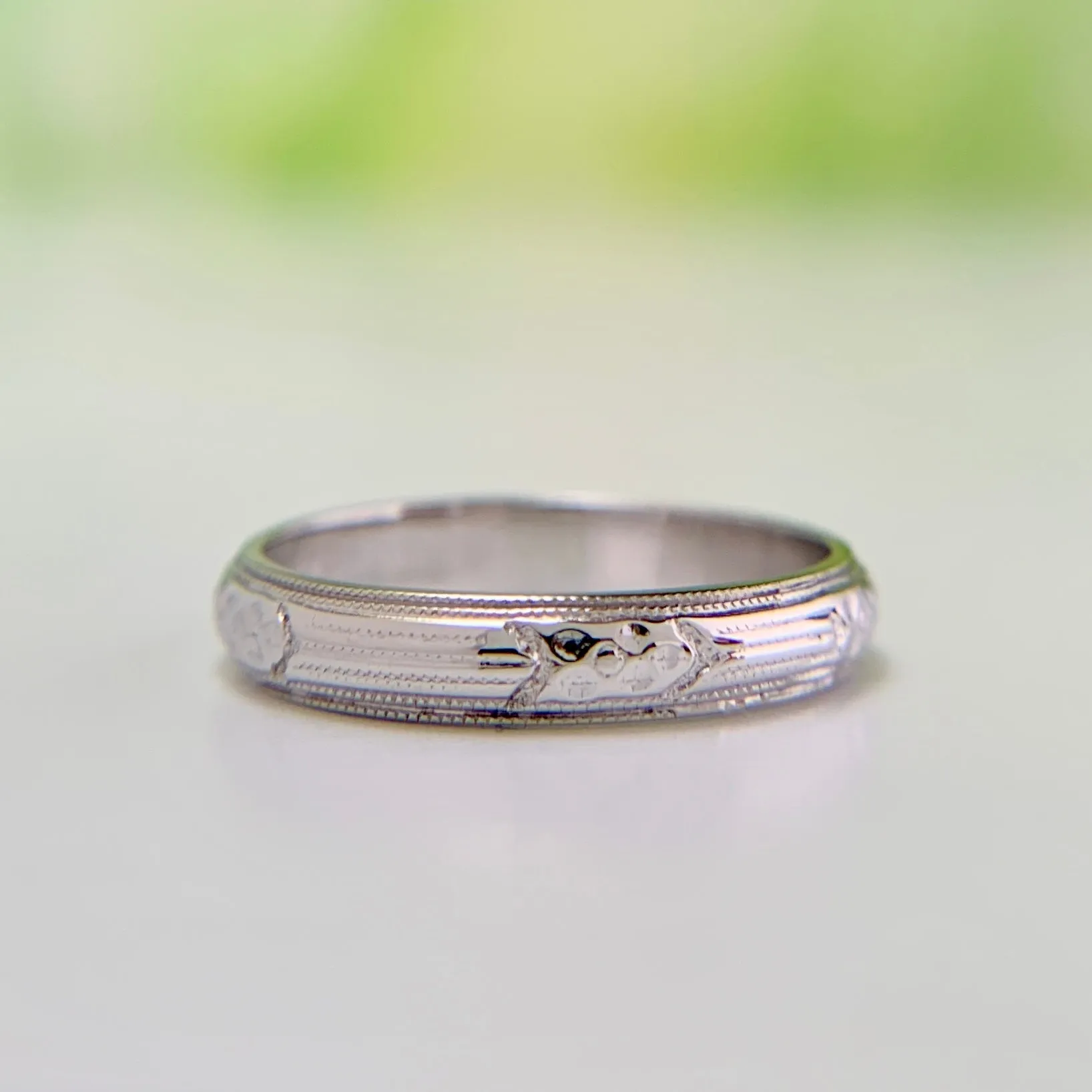 Art Deco Belais Orange Blossom Band 18k