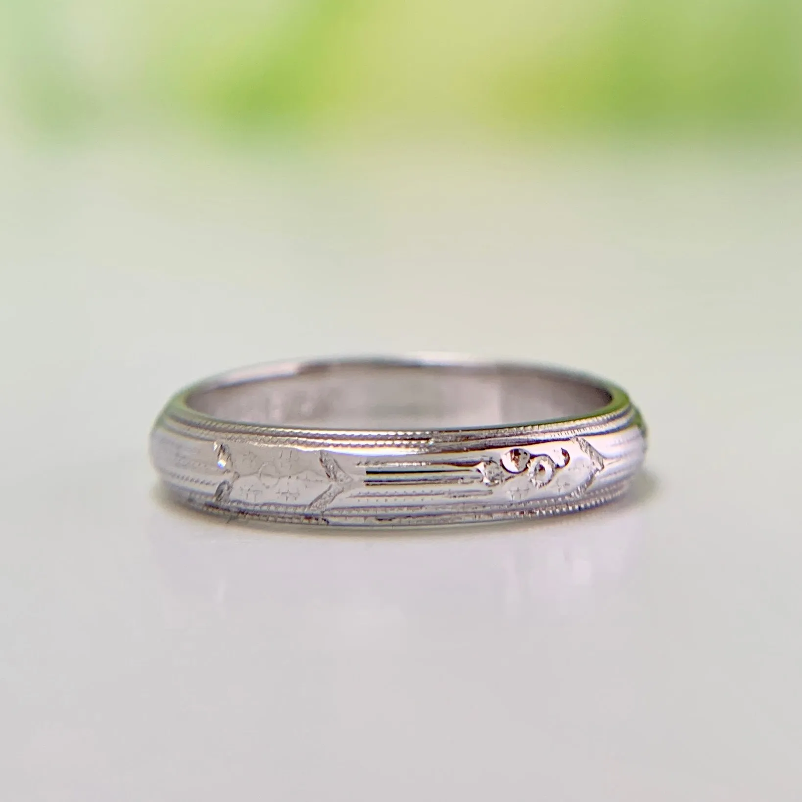 Art Deco Belais Orange Blossom Band 18k