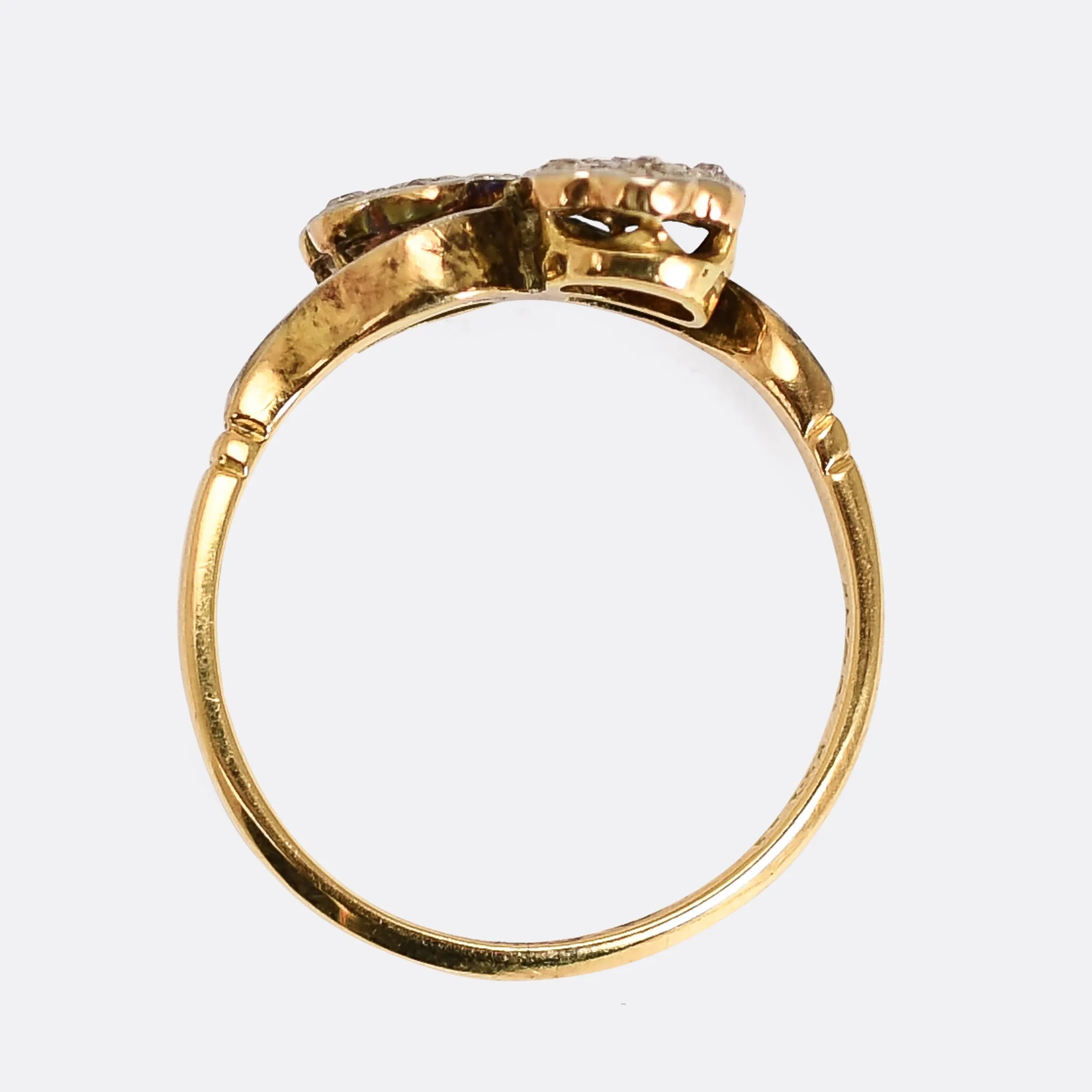 Art Deco Diamond Double Daisy Ring