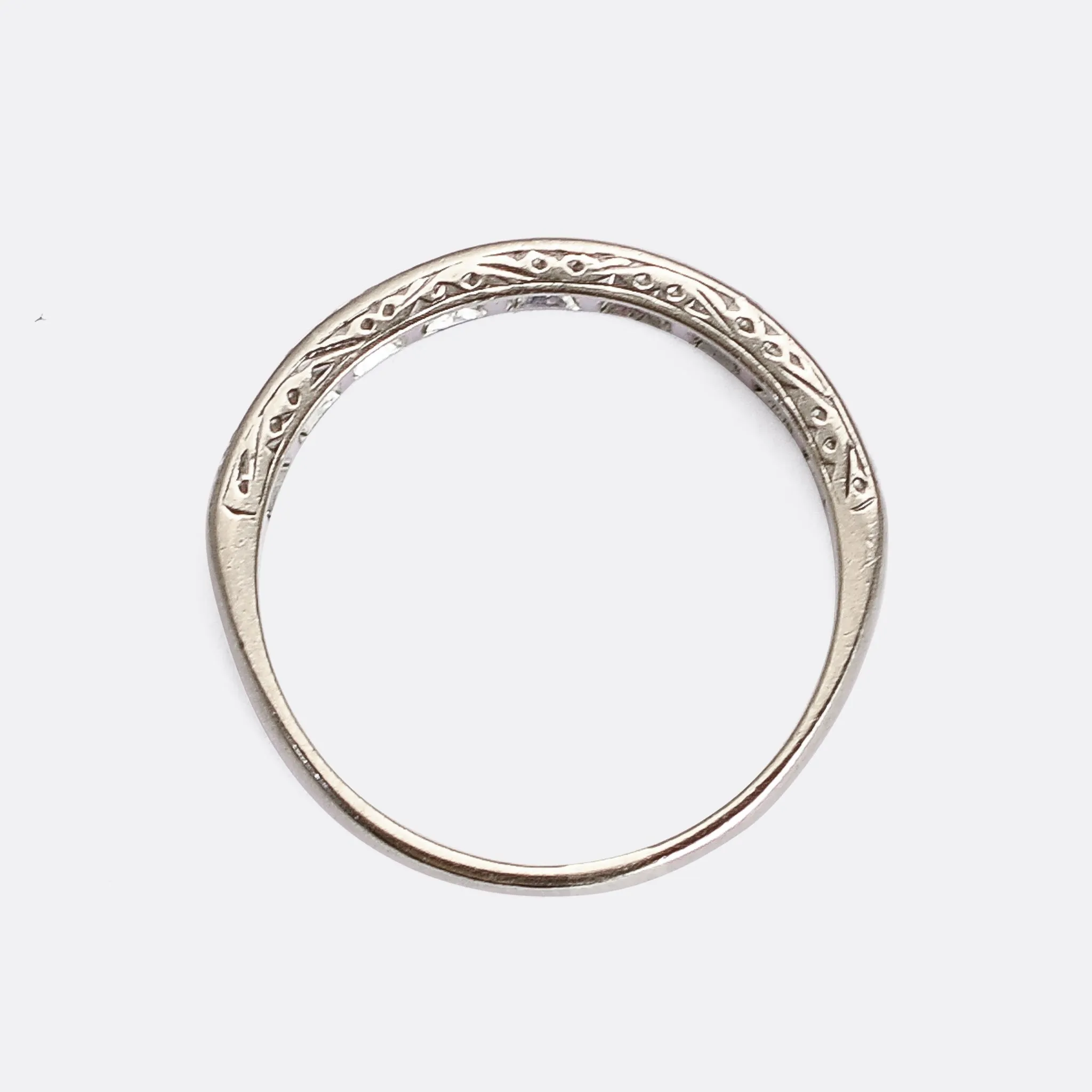 Art Deco Diamond Half Eternity Ring