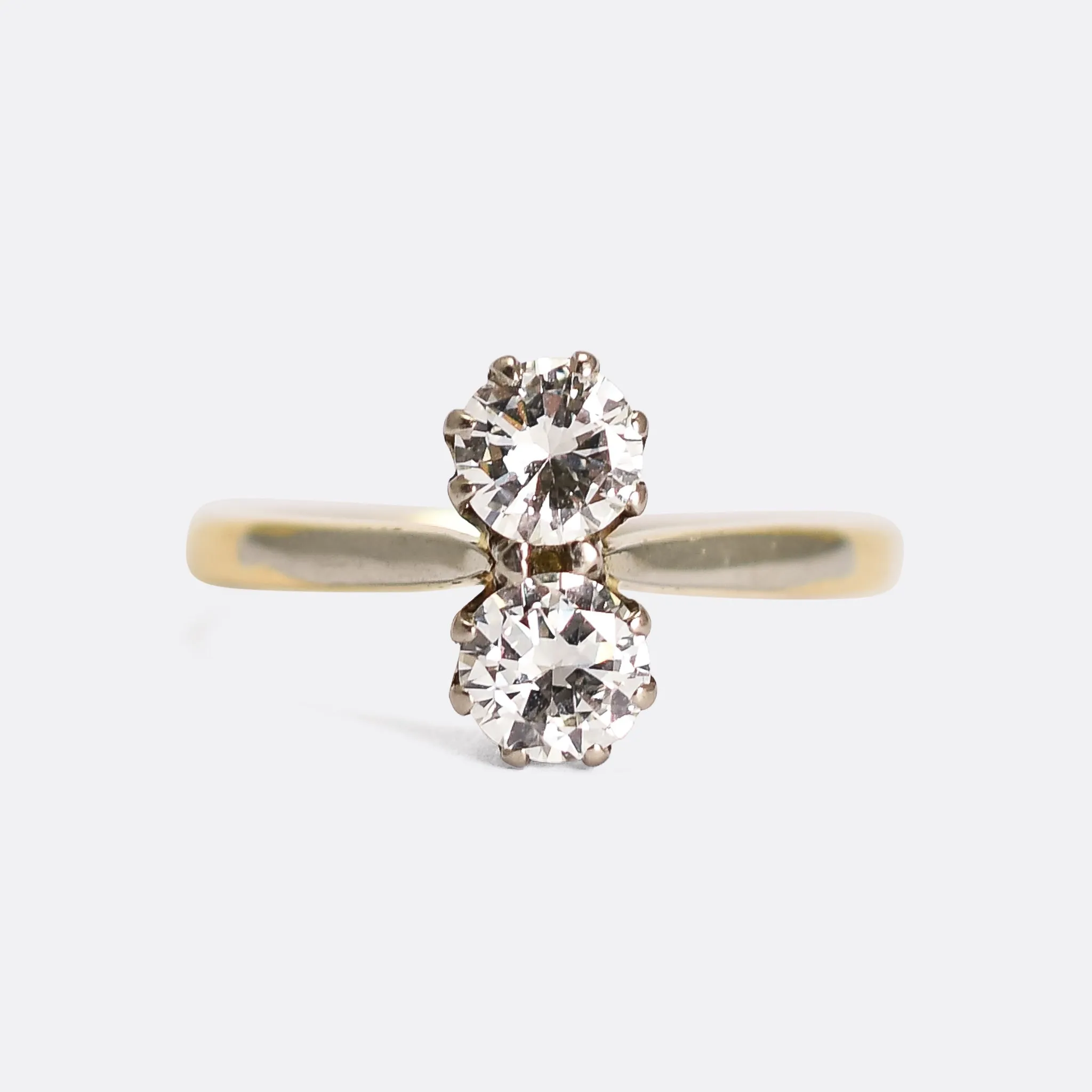 Art Deco Diamond "Toi et Moi" Engagement Ring