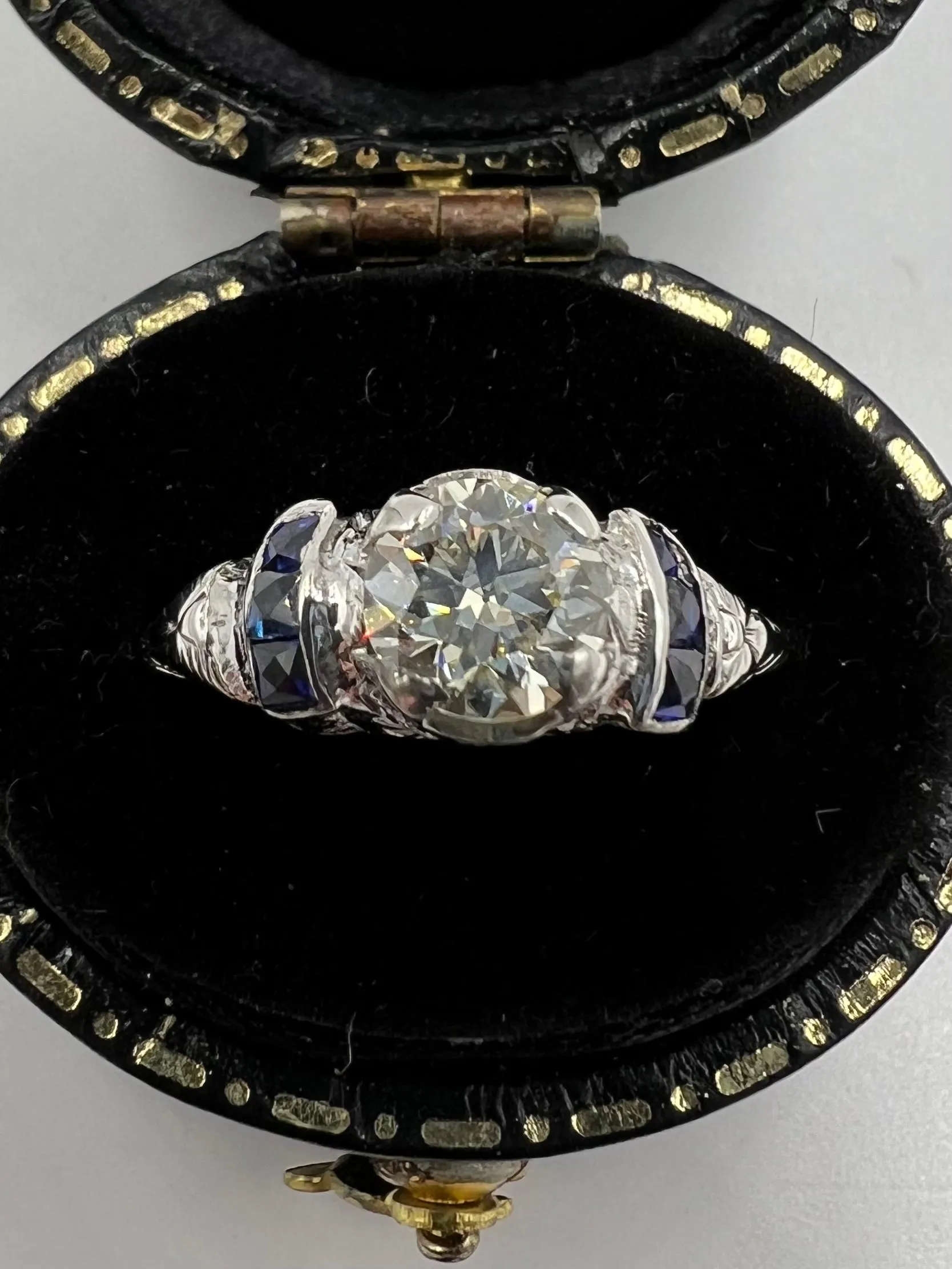Art Deco Diamond White Gold Engagement Ring Circa 1925
