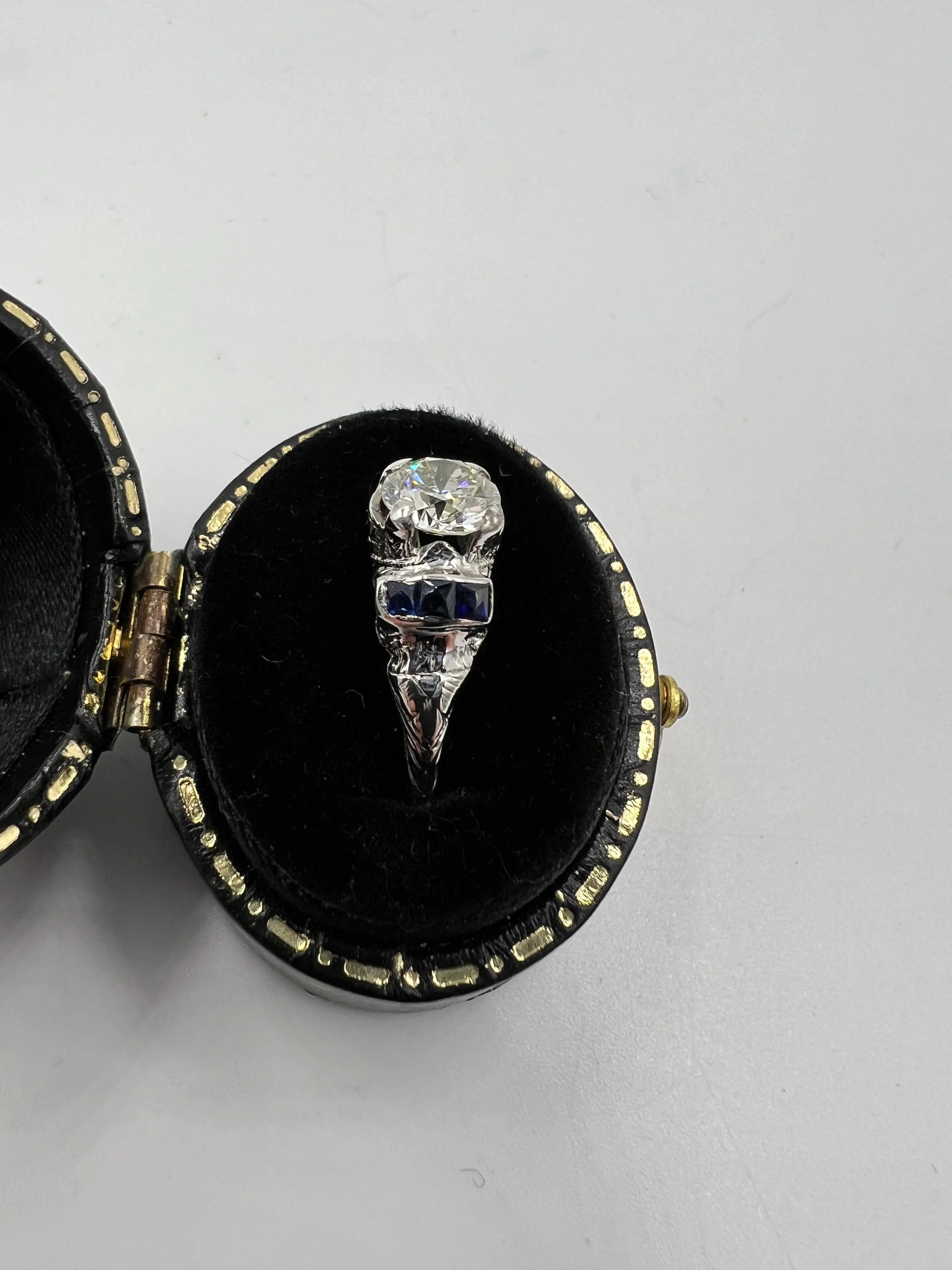 Art Deco Diamond White Gold Engagement Ring Circa 1925