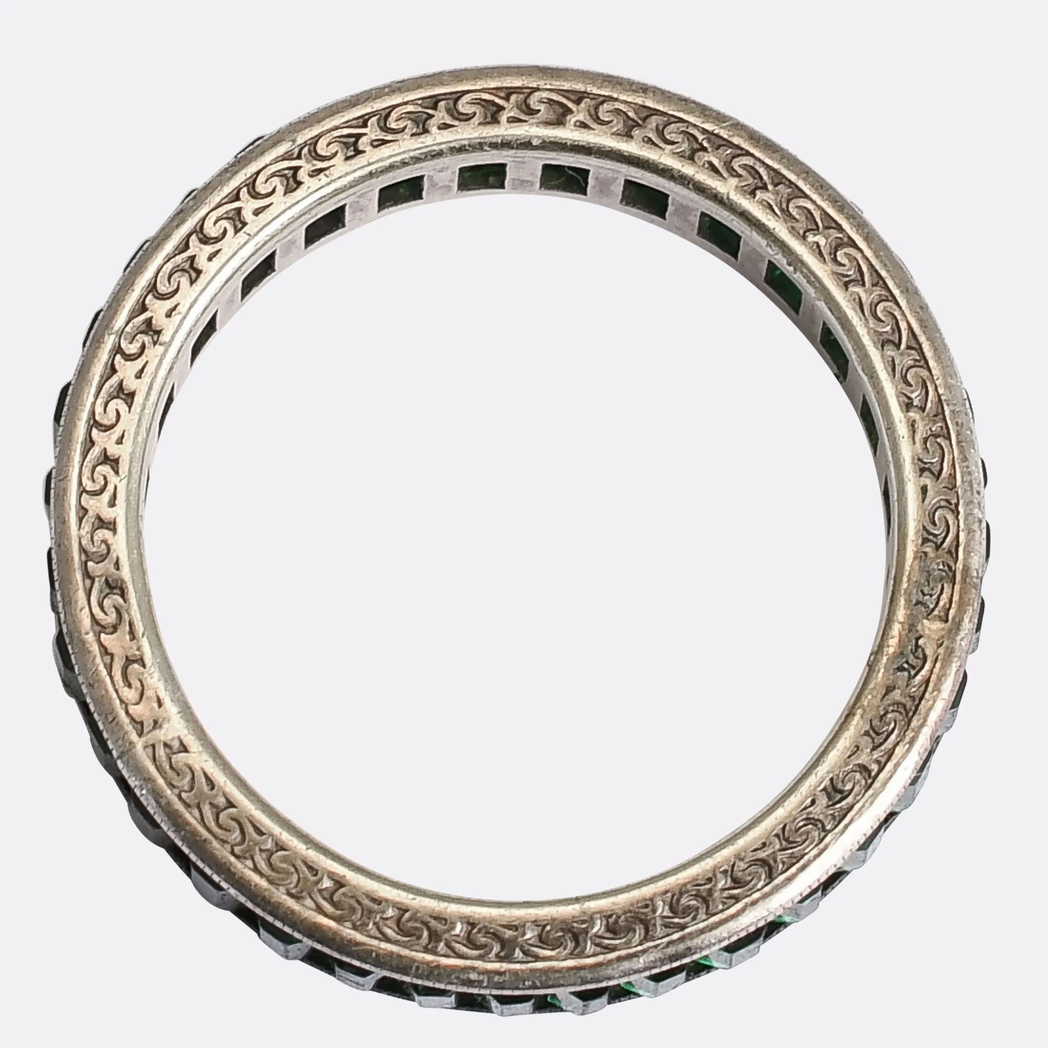 Art Deco 'Emerald' Paste Eternity Ring