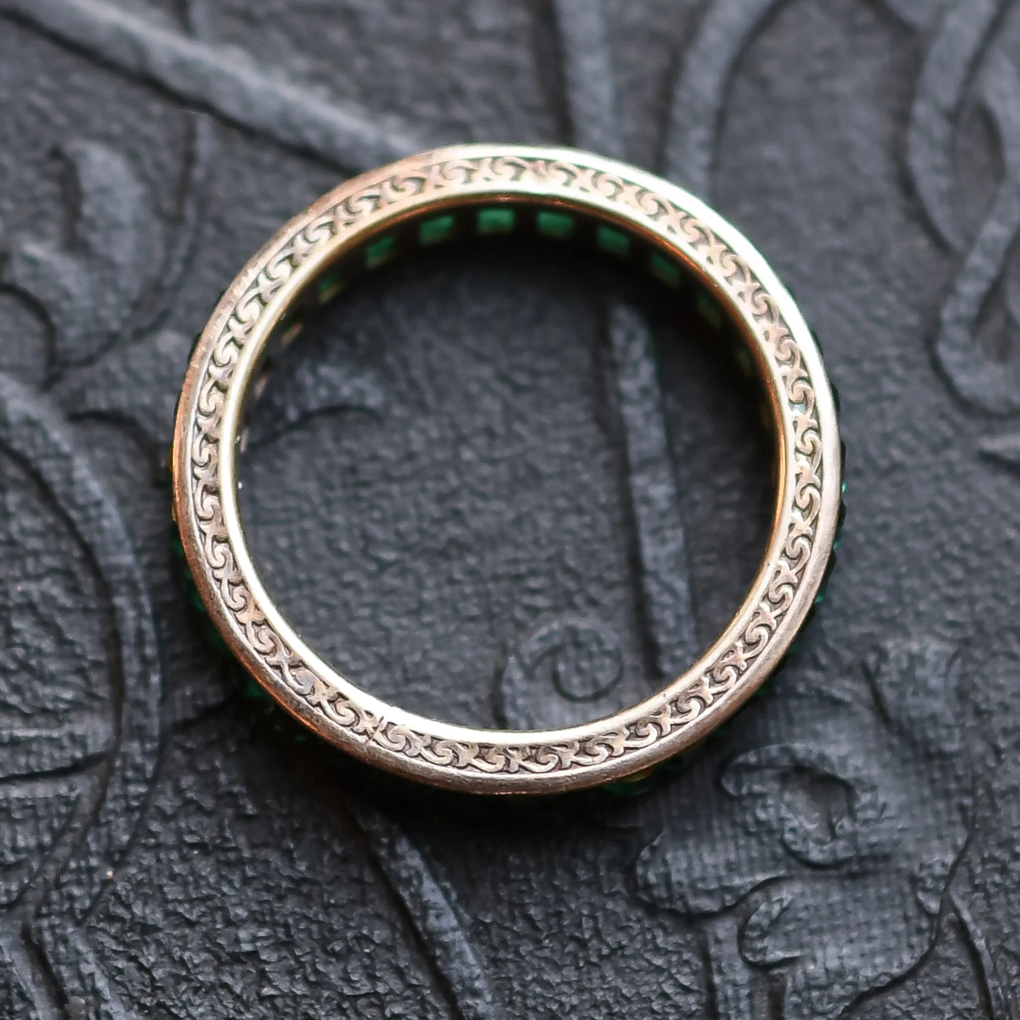 Art Deco 'Emerald' Paste Eternity Ring
