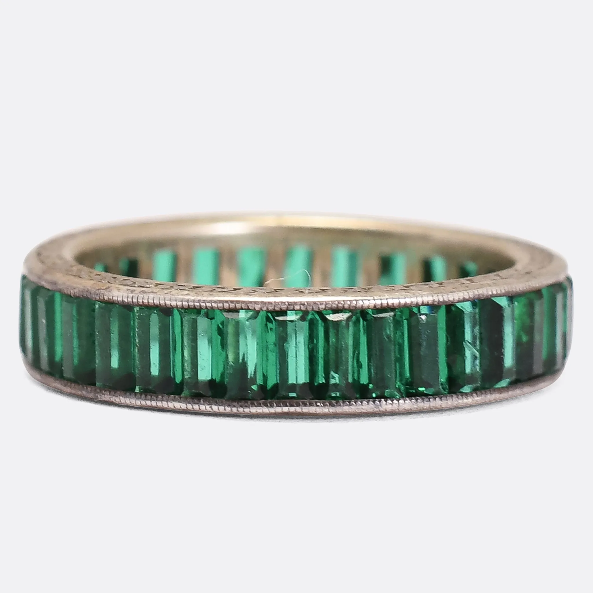 Art Deco 'Emerald' Paste Eternity Ring