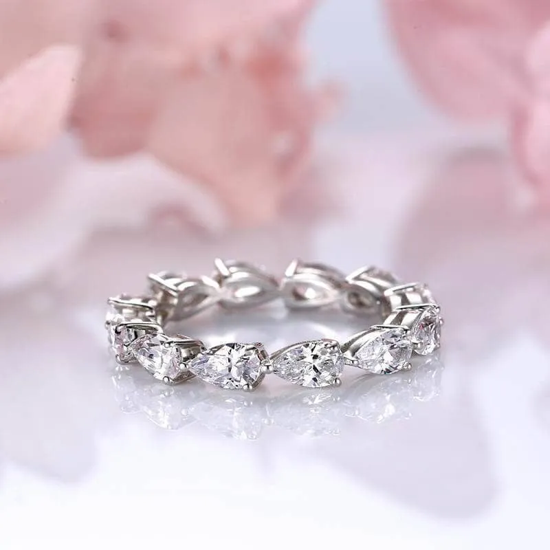 Art Deco Eternity 3PC Stacking Wedding Band Set